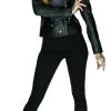 Dr Faust JACKETS Vegan Leather Black Biker Jacket - Augusta