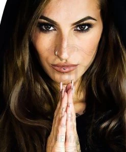 Dr Faust White Pentagram Hooded Black Mini Dress - Clarissa DRESSES