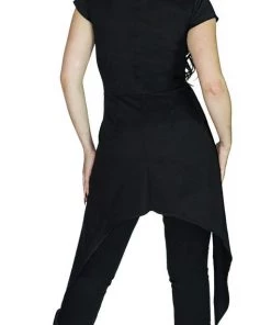 Dr Faust JACKETS Fashionista Mohawk Hooded Black Cotton Jacket - Drago