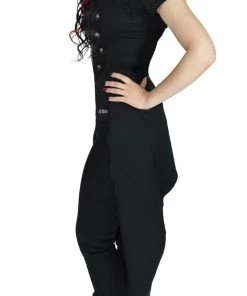 Dr Faust JACKETS Fashionista Mohawk Hooded Black Cotton Jacket - Drago