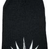 Dr Faust Spiky Tiara Embroidered Black Beanie - Justice ACCESSORIES