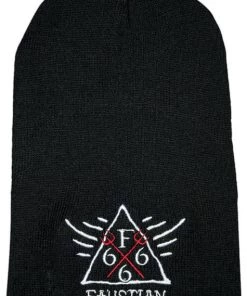 Dr Faust Red Pitchforks 666 Black Beanie - Lucky ACCESSORIES