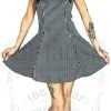 Dr Faust Pinstripe Black & White Mini Dress - Thea DRESSES 2 Dr Faust Pinstripe Black & White Mini Dress - Thea DRESSES