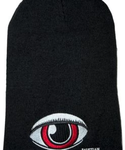 Dr Faust Large Red Eye Faustian Black Beanie - Zane ACCESSORIES