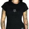 Dr Faust Pentagram Necklace Black T-Shirt - Edwina