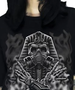 Dr Faust OMEN COLLECTIONNEW Pharaoh Mummy Black T-Shirt - Ariella
