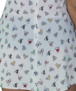 Dr Faust Fashionista Cats White Sheer Mini Dress - Eleanor DRESSES