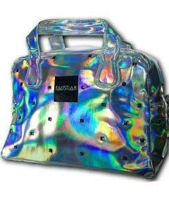 Dr Faust Faustian Cosmic Holographic Studs Hand Bag - Happy