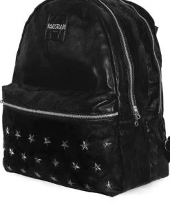 Dr Faust Faustian Star Vegan Leather Black Backpack - Mamba