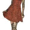 Dr Faust Fire Leopard Mini Dress - Jessica