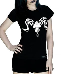 Dr Faust OMEN COLLECTIONNEW Goat Skull Baphomet T-Shirt - Luisa