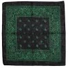 Dr Faust Bandanas Green Design Black Cotton Bandana - Everard