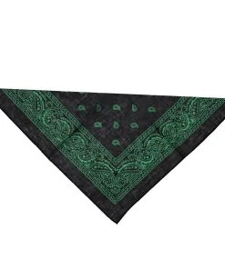 Dr Faust Bandanas Green Design Black Cotton Bandana - Everard 7 Dr Faust Bandanas Green Design Black Cotton Bandana - Everard