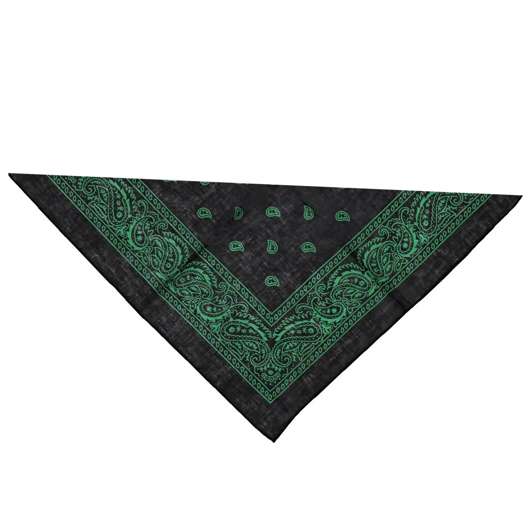 Dr Faust Bandanas Green Design Black Cotton Bandana - Everard 5 Dr Faust Bandanas Green Design Black Cotton Bandana - Everard