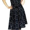 Dr Faust Grumpy Cats Black Midi Dress - Felina DRESSES