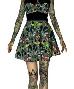 Dr Faust DRESSES Hieroglyphs Print Mini Dress - Anaya