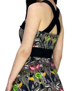 Dr Faust DRESSES Hieroglyphs Print Mini Dress - Anaya