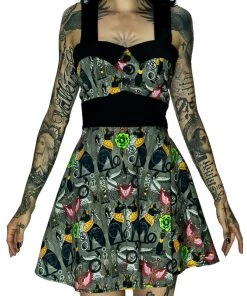 Dr Faust DRESSES Hieroglyphs Print Mini Dress - Anaya