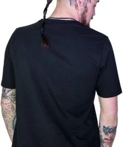 Dr Faust OMEN COLLECTIONNEW Horned Baphomet Nu Goth Black Demon T-Shirt - Damon