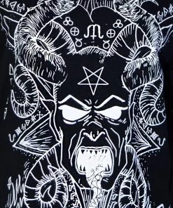 Dr Faust OMEN COLLECTIONNEW Horned Baphomet Nu Goth Black Demon T-Shirt - Damon