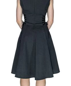 Dr Faust DRESSES Charcoal Grey Hue Midi Dress - Ivy
