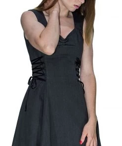 Dr Faust DRESSES Charcoal Grey Hue Midi Dress - Ivy