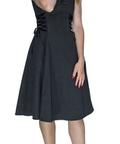 Dr Faust DRESSES Charcoal Grey Hue Midi Dress - Ivy