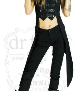 Dr Faust Fashionista Hooded Black Cotton Jacket - Abra