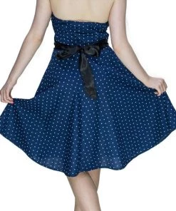 Dr Faust DRESSES White Stars Navy Midi Dress - Kate