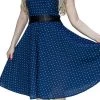 Dr Faust DRESSES White Stars Navy Midi Dress - Kate