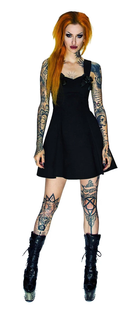 Dr Faust DRESSES LBD Corset Fibre Little Black Mini Dress - Samantha 3 Dr Faust DRESSES LBD Corset Fibre Little Black Mini Dress - Samantha