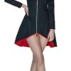 Dr Faust Avant-garde Military High Low Black Mini Dress - Liberty