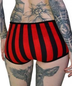 Dr Faust Little Devil Black And Red Top And Shorts Set - Nadine