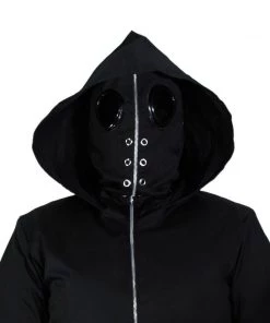 Dr Faust JACKETS Black Goggles Long Cotton Coat - Gregory