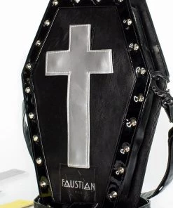 Dr Faust Magnetic Interchangeable Crosses Vegan Leather Coffin Bag - Katana ACCESSORIES