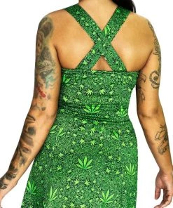Dr Faust Green Mini Dress - Stella DRESSES