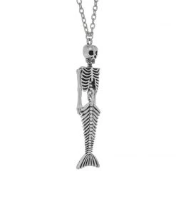 Dr Faust Mermaid Skeleton Silver Pendant And Necklace - Dayana
