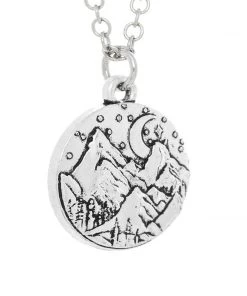 Dr Faust ACCESSORIES Moon Mountains Lunar Pendant And Necklace - Finley