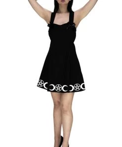 Dr Faust Moonchild Little Black Mini Dress - Lilith DRESSES