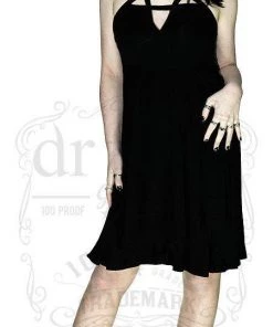 Dr Faust Black Strap Pentagram Midi Dress - Onna DRESSES