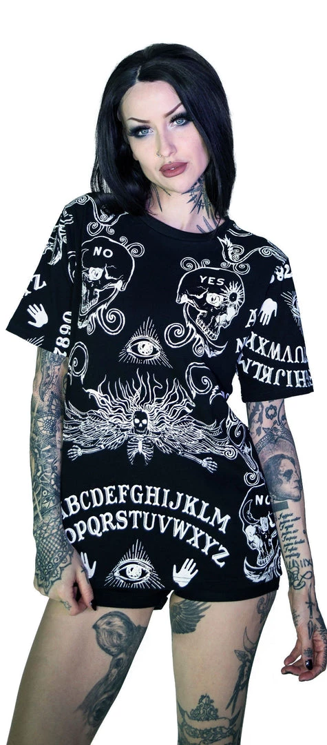 Dr Faust Ouija Board All Over Print Nu Goth Black T-Shirt - Mack OMEN COLLECTIONNEW 5 Dr Faust Ouija Board All Over Print Nu Goth Black T-Shirt - Mack OMEN COLLECTIONNEW