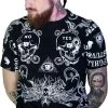 Dr Faust Ouija Board All Over Print Nu Goth Black T-Shirt - Mack OMEN COLLECTIONNEW