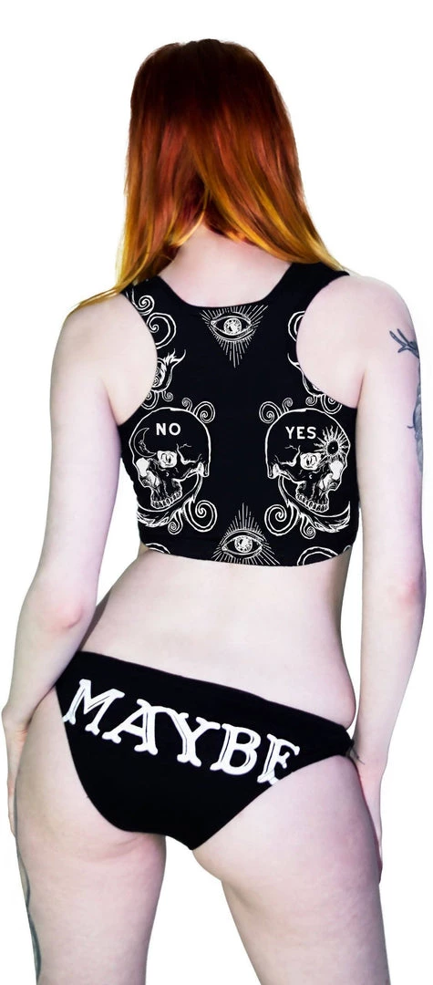 Dr Faust Ouija Board Print Top And Panties Black Set - Adelina 4 Dr Faust Ouija Board Print Top And Panties Black Set - Adelina
