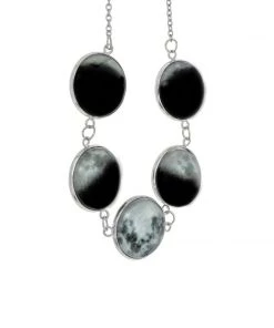 Dr Faust Phasing Moon Lunar Fluorescent Pendant And Necklace - Rowan