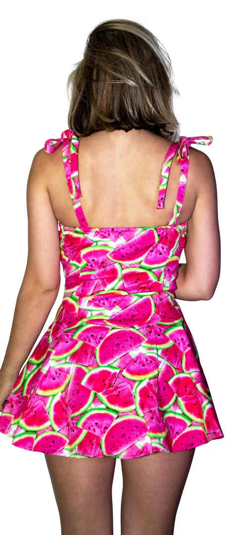Dr Faust DRESSES Pink Watermelon 3D Summer Mini Dress - Esperanza