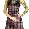 Dr Faust DRESSES Punk Tartan Mini Dress - Evangeline