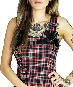 Dr Faust DRESSES Punk Tartan Mini Dress - Evangeline