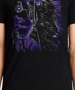 Dr Faust Grim Reaper With Lantern Black T-Shirt - Zayden OMEN COLLECTIONNEW