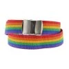 Dr Faust Rainbow Stripe Canvas Webbing Belt - Eduardo