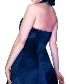 Dr Faust DRESSES Raw Silk Blue Mini Dress - Willow